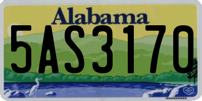 AL license plate 5AS3170