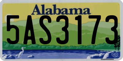 AL license plate 5AS3173