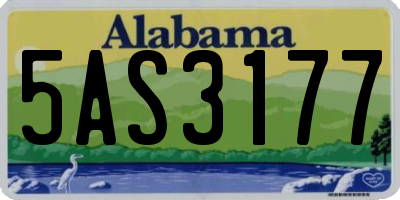 AL license plate 5AS3177