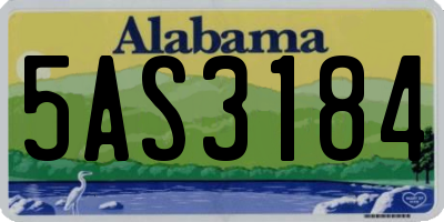 AL license plate 5AS3184