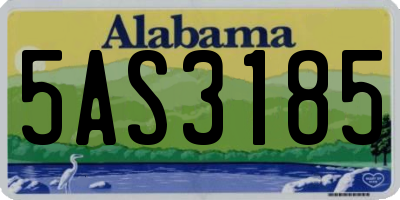 AL license plate 5AS3185
