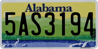 AL license plate 5AS3194