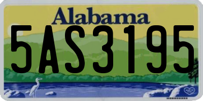 AL license plate 5AS3195