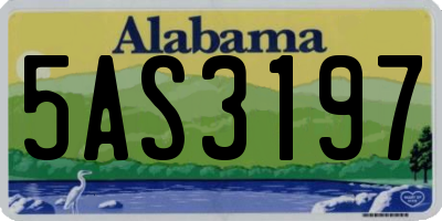 AL license plate 5AS3197