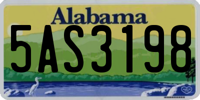 AL license plate 5AS3198