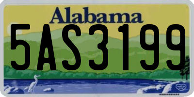 AL license plate 5AS3199