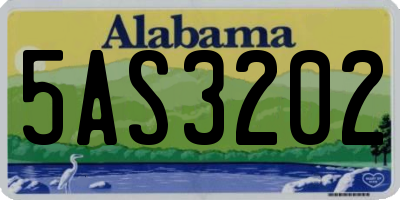 AL license plate 5AS3202