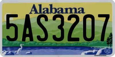 AL license plate 5AS3207