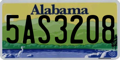 AL license plate 5AS3208