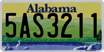 AL license plate 5AS3211