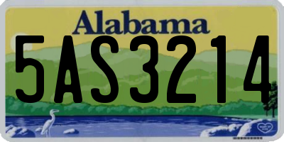 AL license plate 5AS3214
