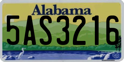 AL license plate 5AS3216