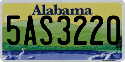 AL license plate 5AS3220