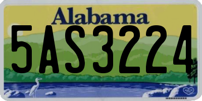 AL license plate 5AS3224