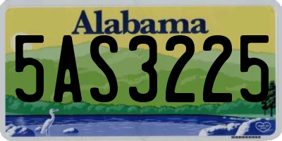 AL license plate 5AS3225