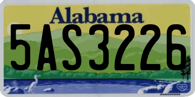 AL license plate 5AS3226