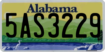 AL license plate 5AS3229