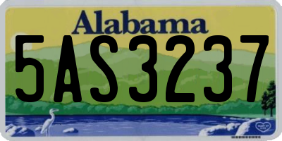 AL license plate 5AS3237