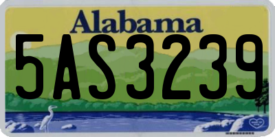 AL license plate 5AS3239