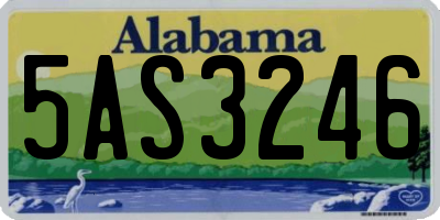 AL license plate 5AS3246