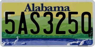 AL license plate 5AS3250