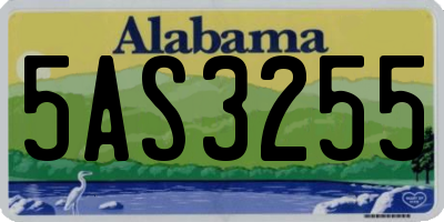 AL license plate 5AS3255