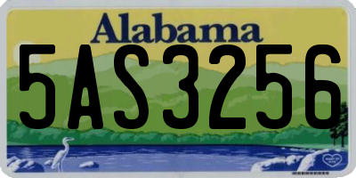 AL license plate 5AS3256