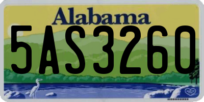 AL license plate 5AS3260