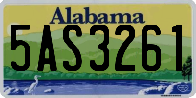 AL license plate 5AS3261