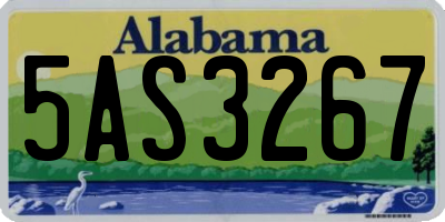 AL license plate 5AS3267