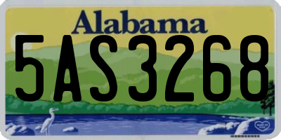 AL license plate 5AS3268