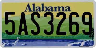 AL license plate 5AS3269