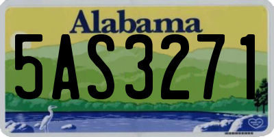 AL license plate 5AS3271