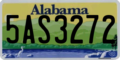 AL license plate 5AS3272