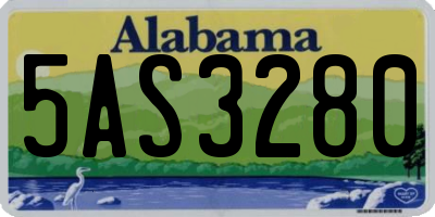 AL license plate 5AS3280