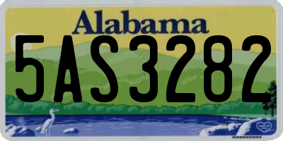 AL license plate 5AS3282