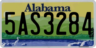 AL license plate 5AS3284
