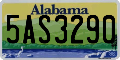 AL license plate 5AS3290