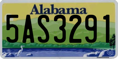 AL license plate 5AS3291