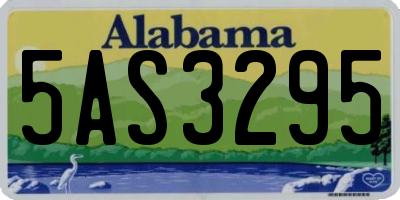 AL license plate 5AS3295