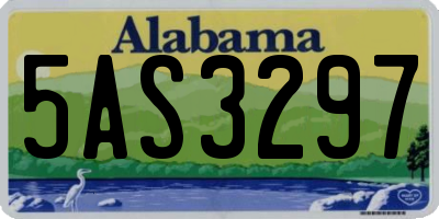 AL license plate 5AS3297