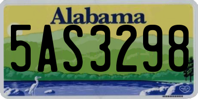 AL license plate 5AS3298