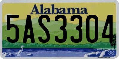 AL license plate 5AS3304