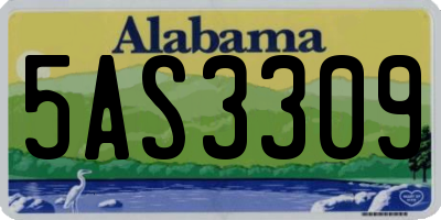 AL license plate 5AS3309