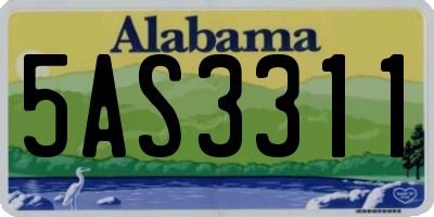 AL license plate 5AS3311