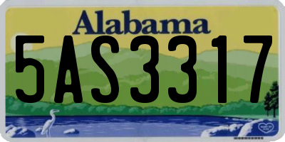 AL license plate 5AS3317