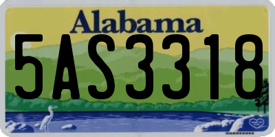 AL license plate 5AS3318