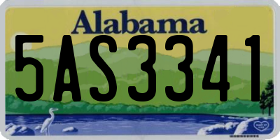 AL license plate 5AS3341