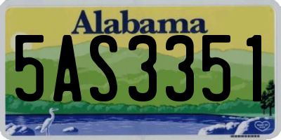 AL license plate 5AS3351