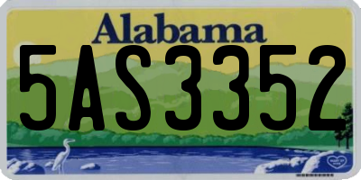 AL license plate 5AS3352
